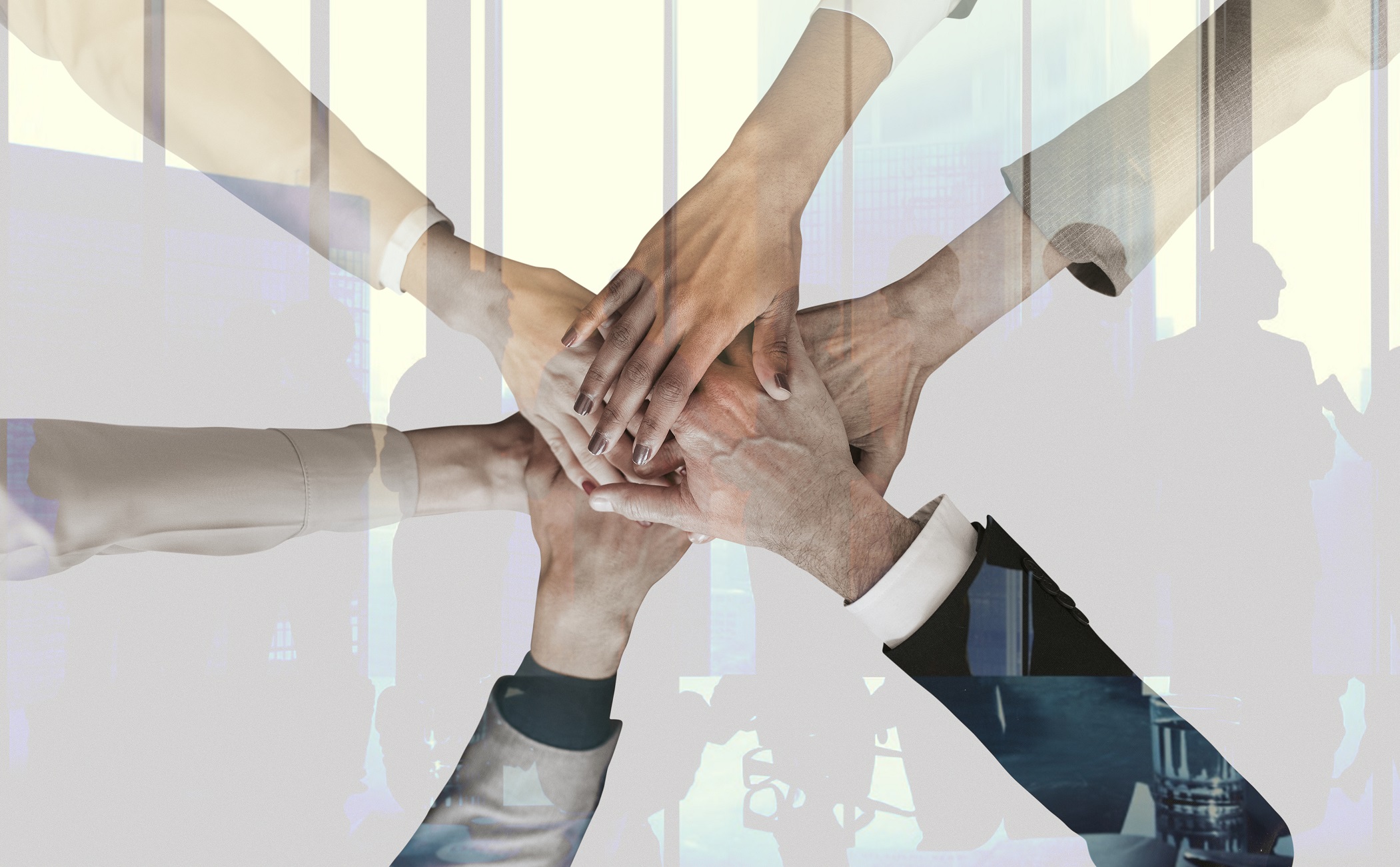 Teamwork and partnership corporate business